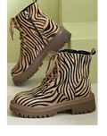 Sloane™ | Zebra Lace-Up Boots