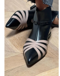 Gloria | Pointed Geometric Ankle Boot